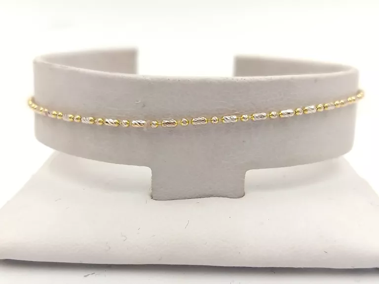 ZŁOTA BRANSOLETKA KULECZKI 585 1,27 G 18.5 CM