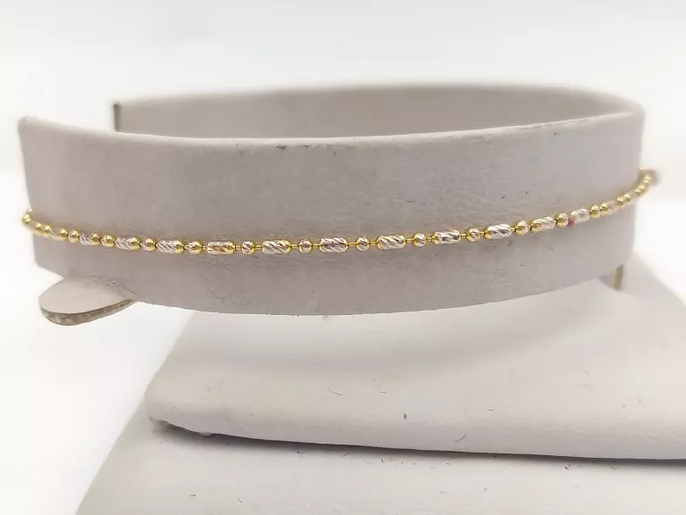 ZŁOTA BRANSOLETKA KULECZKI 585 1,27 G 18.5 CM