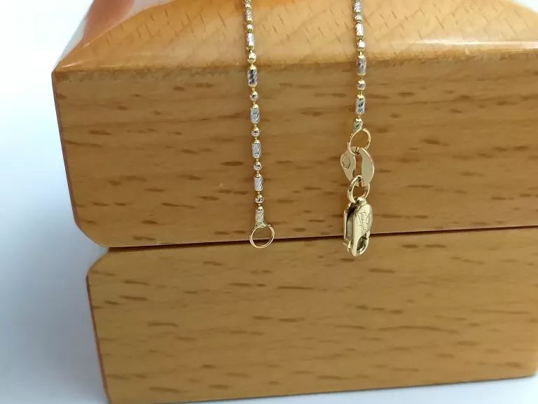 ZŁOTA BRANSOLETKA KULECZKI 585 1,27 G 18.5 CM