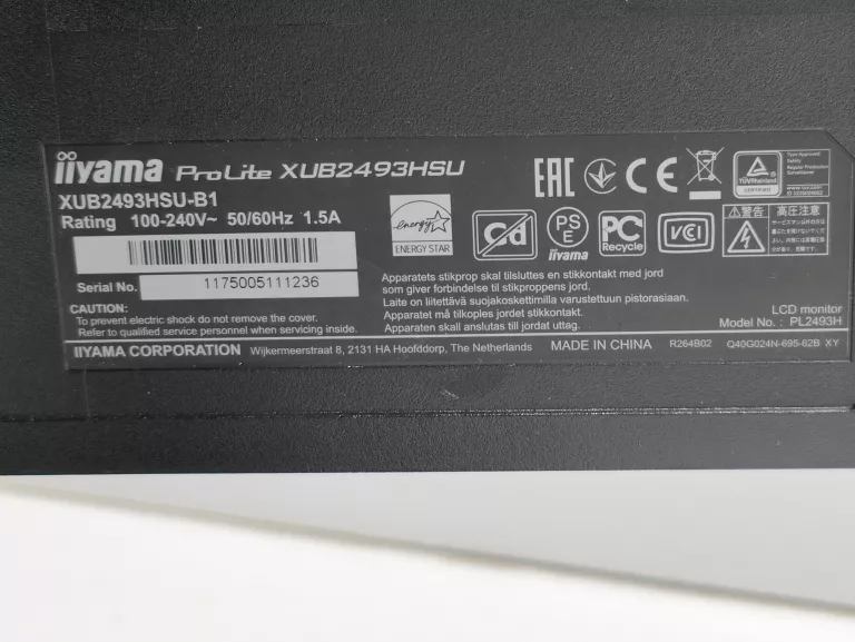 MONITOR IIYAMA XUB2493HSU-B1