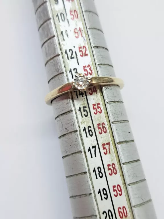 WYRÓB JUBILERSKI UŻYWANY PIERSCIONEK 375/1.22G/R:14