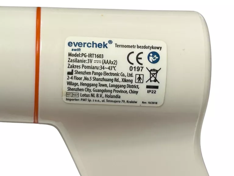 TERMOMETR ELEKTRYCZNY EVERCHEK PG-IRT1603