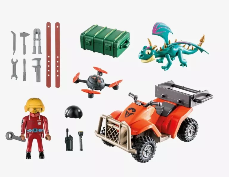 PLAYMOBIL - DRAGONS THE NINE REALMS QUAD ICARIS + MAŁY SMOK + FIGURKA 7108