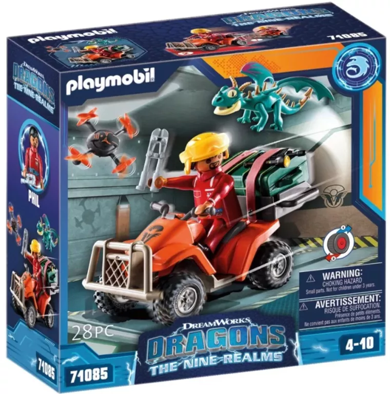 PLAYMOBIL - DRAGONS THE NINE REALMS QUAD ICARIS + MAŁY SMOK + FIGURKA 7108