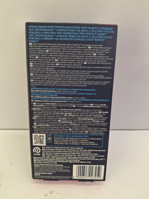 VEET PLASTRY Z WOSKIEM Z OLEJKIEM MIGDAŁOWYM 12 SZT