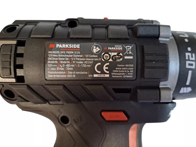 WIERTARKO-WKRĘTARKA PARKSIDE PBSPA 12 E4 12V 2XBAT.2AH AKCESORIA