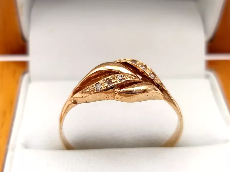 ZŁOTY PIERŚCIONEK Z CYRKONIAMI 585 2,48G R 27