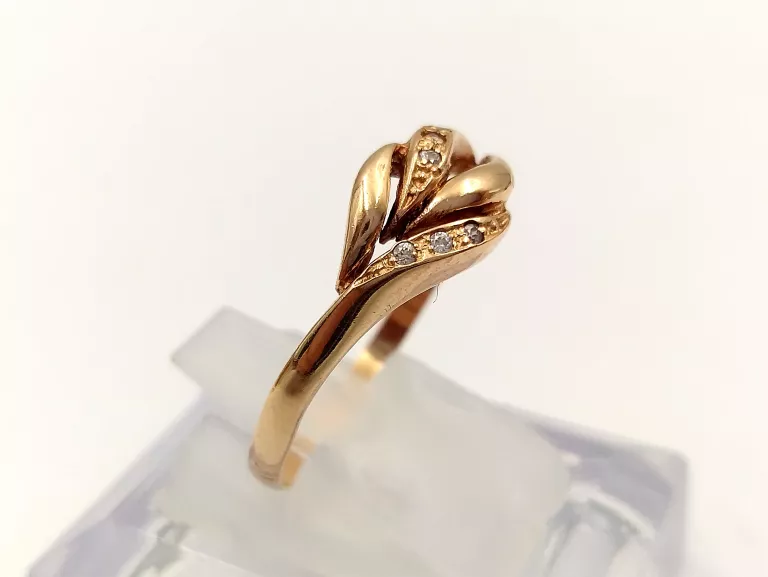 ZŁOTY PIERŚCIONEK Z CYRKONIAMI 585 2,48G R 27