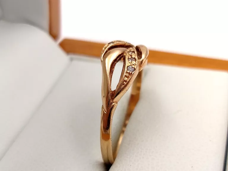 ZŁOTY PIERŚCIONEK Z CYRKONIAMI 585 2,48G R 27