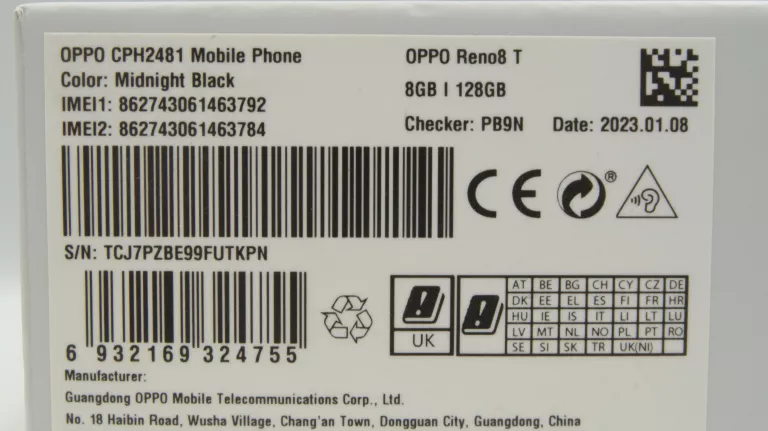 SMARTFON OPPO RENO8 T KOMPLET 8/128GB