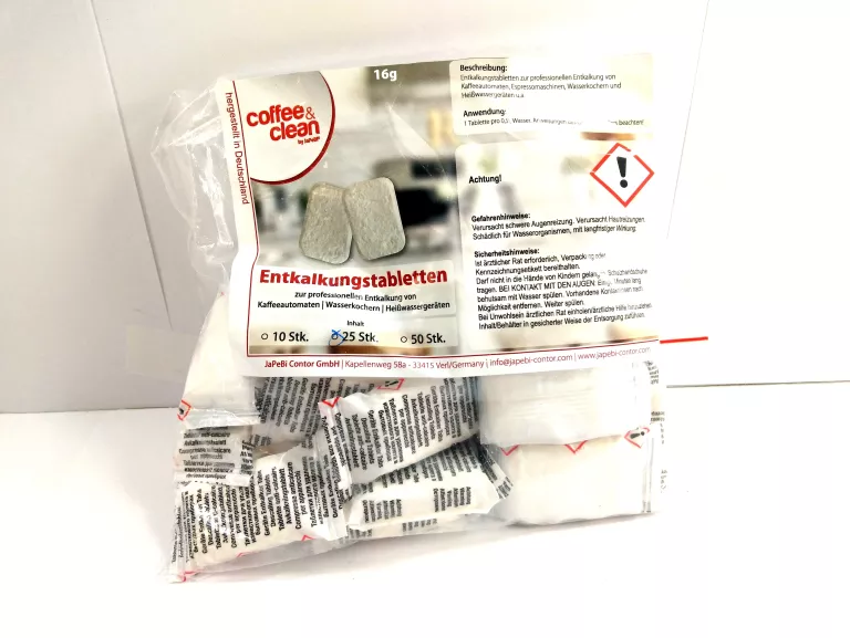 COFFE CLEAN TABLETKI DO ODKAMIENIANIA EKSPRESÓW DO KAWY 25SZT