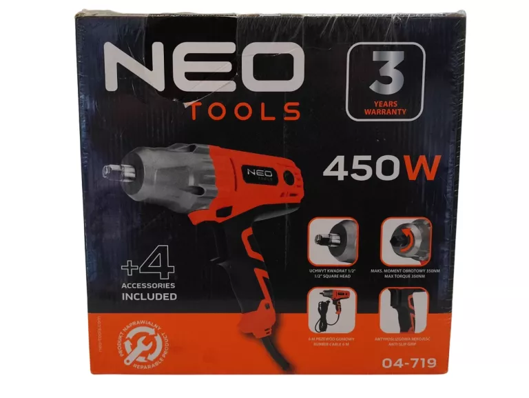 KLUCZ UDAROWY NEO TOOLS 450W 04-719