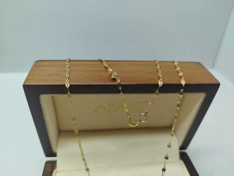 ZŁOTY ŁAŃCUSZEK Z ZAWIESZKA SERCE 585/1,75 DL .44 CM