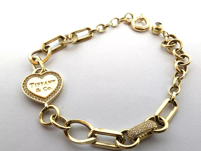 WYRÓB JUBILERSKI UŻYWANY BRANZOLETA TYFANI SERDUSZKO 585 8.58