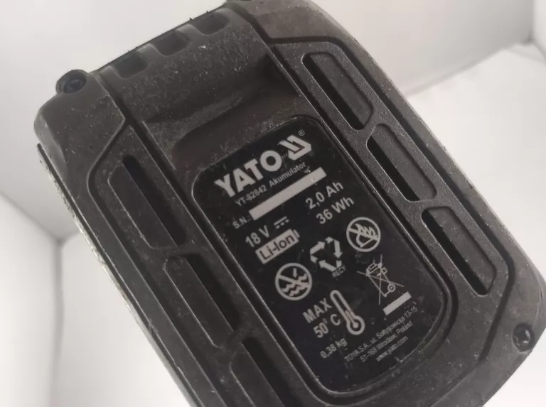 SZLIFIERKA YATO YT-82827 + ŁADOWARKA AKUMULATOR