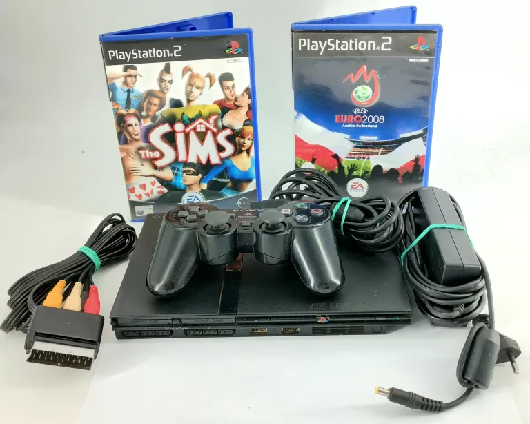 KONSOLA SONY PLAYSTIATION 2 SCPH-77003 + PAD/2X GRY