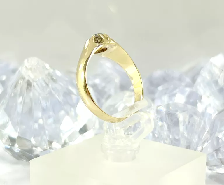 ZŁOTY PIERŚCIONEK CYRKONIA 585 2,91G R15