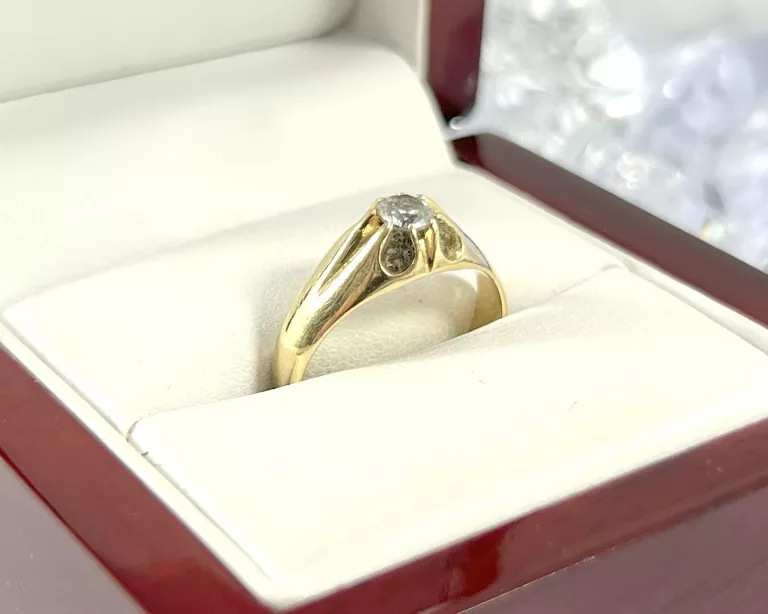 ZŁOTY PIERŚCIONEK CYRKONIA 585 2,91G R15