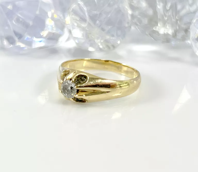 ZŁOTY PIERŚCIONEK CYRKONIA 585 2,91G R15