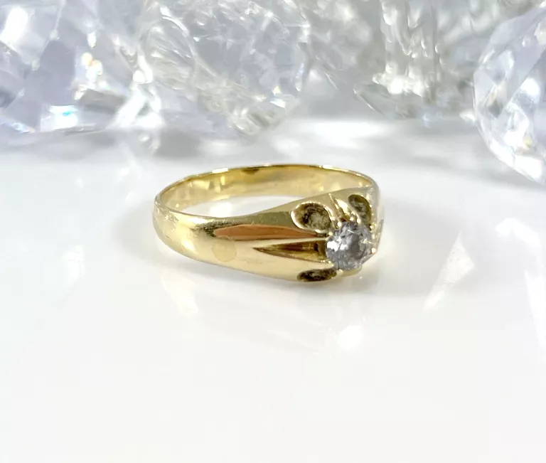 ZŁOTY PIERŚCIONEK CYRKONIA 585 2,91G R15