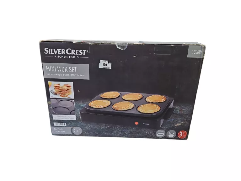 SILVERCREST ZESTAW LEKETRYCZNY MINI WOKI NALEŚNIKARKA 2W1 SMWS 1000 A1