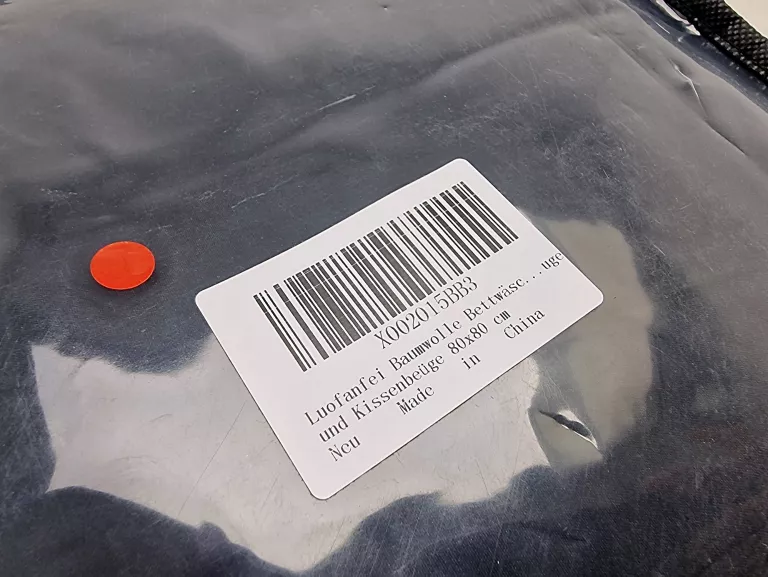 CZARNA BAWEŁNIANA POŚCIEL 155X220 + 80X80