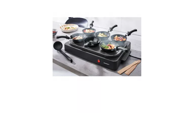 SILVERCREST ZESTAW LEKETRYCZNY MINI WOKI NALEŚNIKARKA 2W1 SMWS 1000 A1