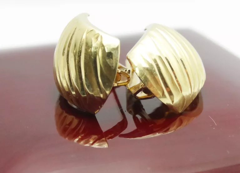 ŚLICZNE ZŁOTE KOLCZYKI P.585