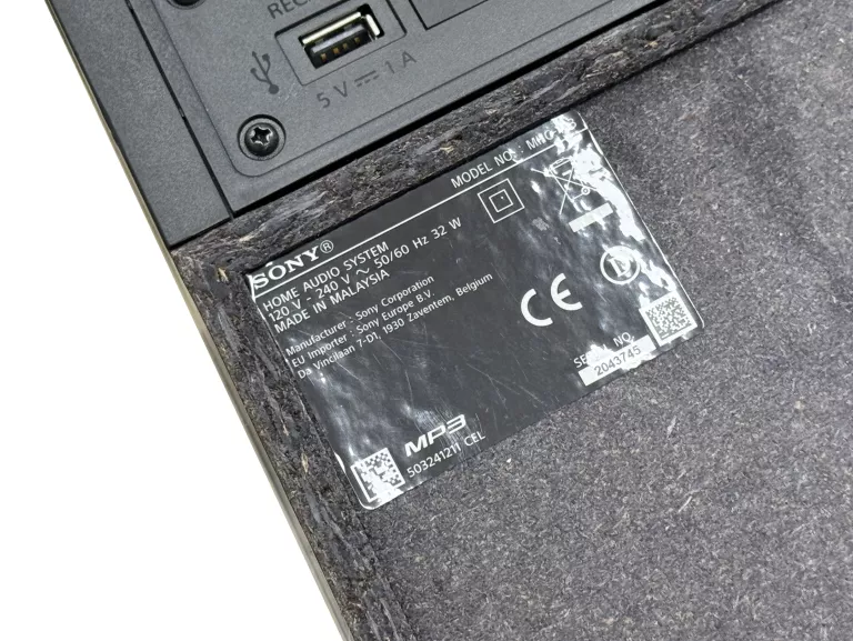 GŁOŚNIK POWER AUDIO SONY MHC-V13 150W CD-R BLUETOOTH RADIO DAB