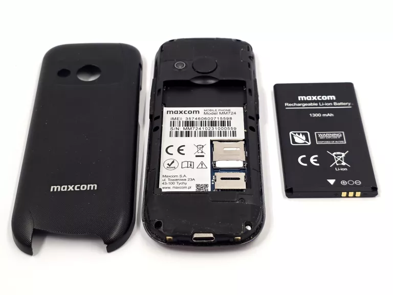 TELEFON MAXCOM MM724 - PĘKNIĘTA KLAPKA