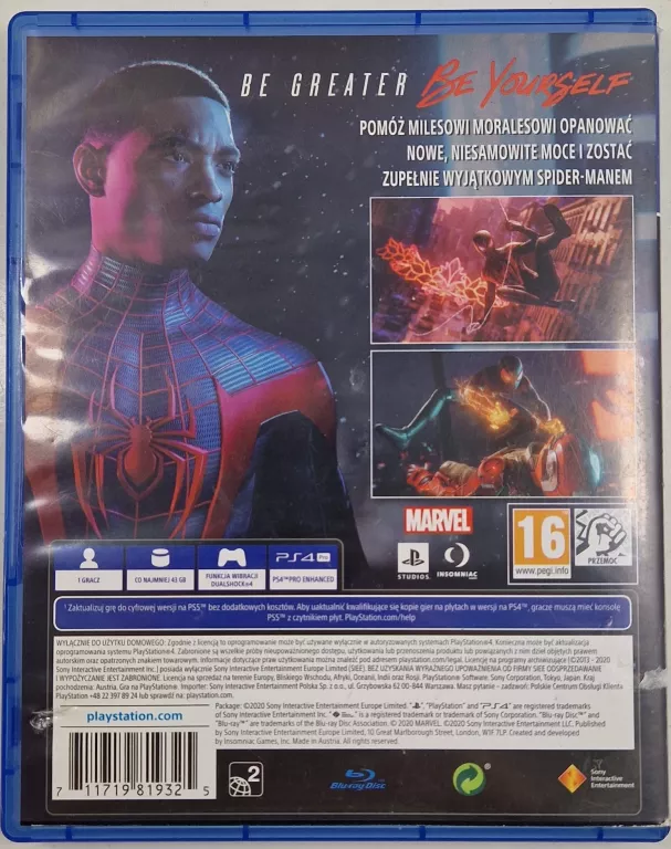 GRA SPIDER-MAN MILES MORALES PS4