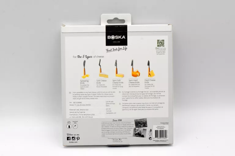 ZESTAW 5 NOŻY DO SERA AMIGO BOSKA