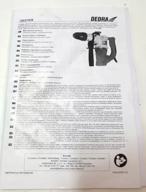 MŁOTOWIERTARKA DEDRA DED7839 1200 W