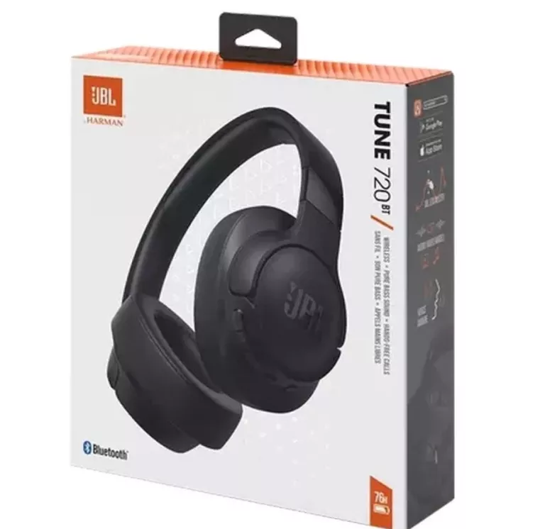 SŁUCHAWKI BEZPRZEWODOWE NAUSZNE JBL TUNE 720BT CZARNE