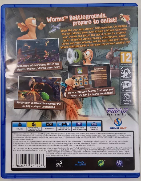 GRA WORMS BATTLEGROUNDS PS4