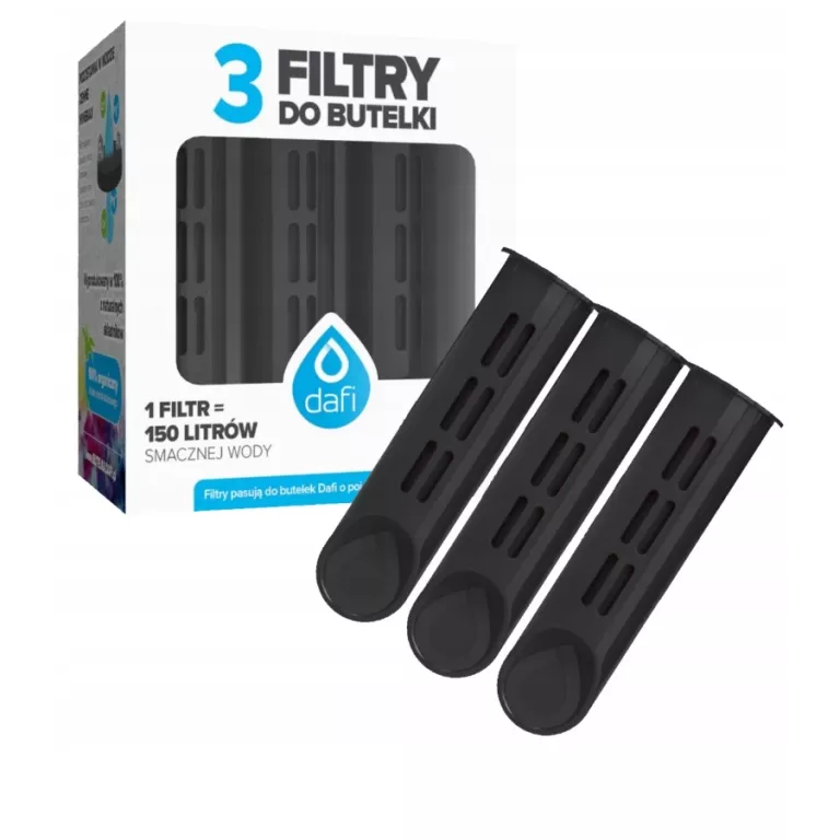 3X FILTR CZARNY DO BUTELKI DAFI