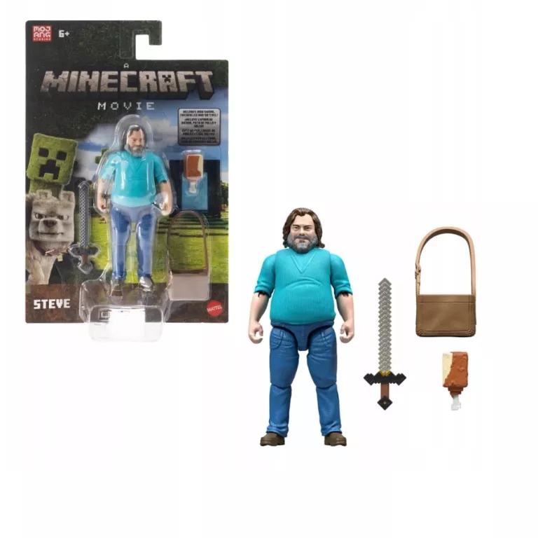 FIGURKA KOLEKCJONERSKA AKCJI 10 CM LARGE STEVE A MINECRAFT MOVIE BLISTER