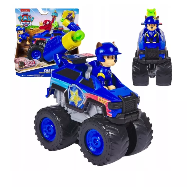 PSI PATROL RESCUE WHEELS POJAZD PIESEK CHASE + FIGURKA RADIOWÓZ POLICYJNY