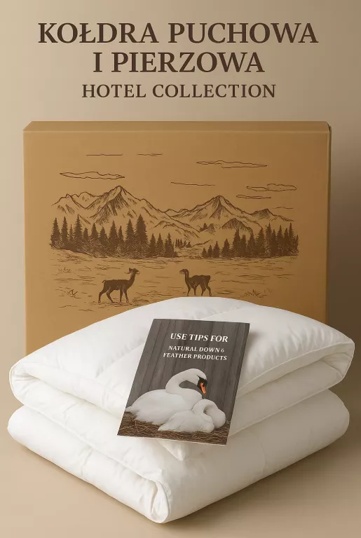 KOŁDRA PUCHOWA I PIERZOWA HOTEL COLLECTION – NATURALNY PUCH, LUKSUSOWY SEN