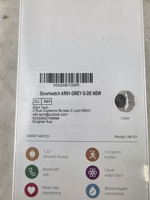 SMARTWATCH AR01-GREY G-DE