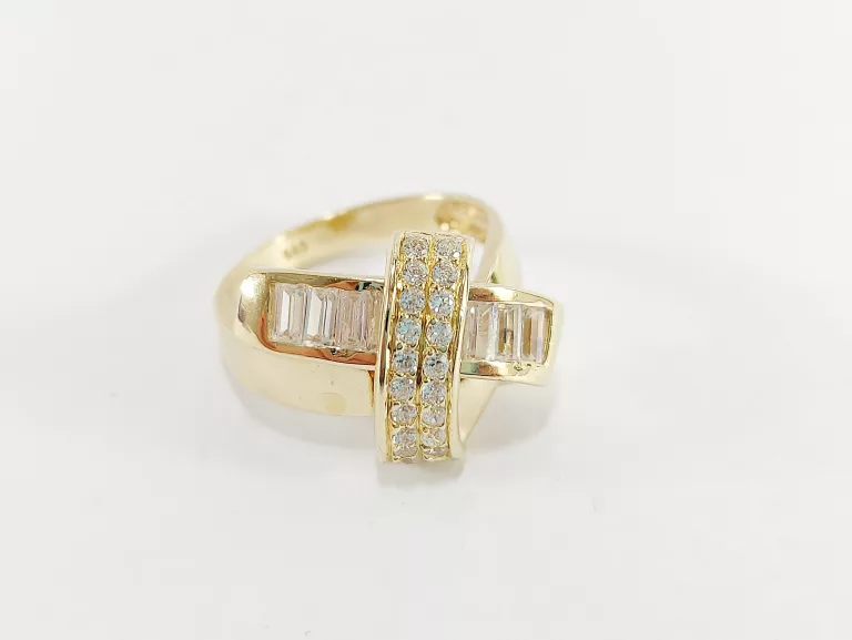 ZŁOTY PIERŚCIONEK CYRKONIE 585 6,40G R.17