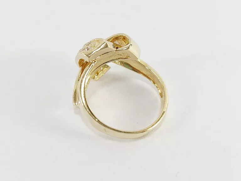 ZŁOTY PIERŚCIONEK CYRKONIE 585 6,40G R.17