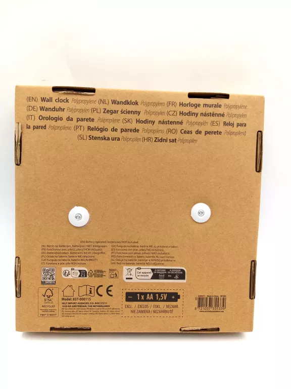 ZEGAR ŚCIENNY KWARCOWY Z ANALOGOWYMI WSKAZANIAMI O 20 X 3,5 CM MIX