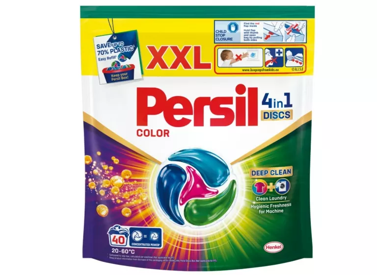 PERSIL KAPSUŁKI DO PRANIA DISCS 4W1 COLOR 40 PRAŃ XXL