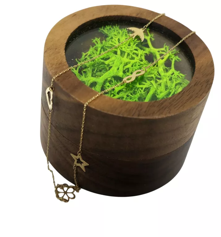 DELIKATNY ZŁOTY ŁAŃCUSZEK CELEBRYTKA 1,02 G. 585