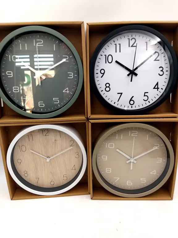 ZEGAR ŚCIENNY KWARCOWY Z ANALOGOWYMI WSKAZANIAMI O 20 X 3,5 CM MIX