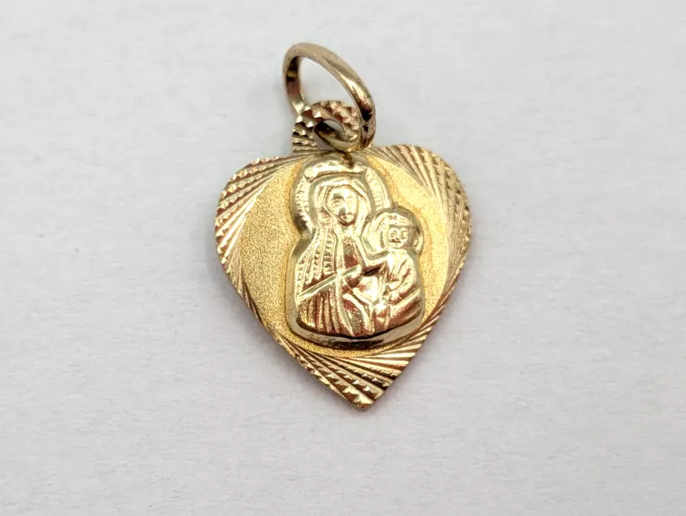 ZŁOTA ZWIESZKA SERCE MARYJA 333 0,65G