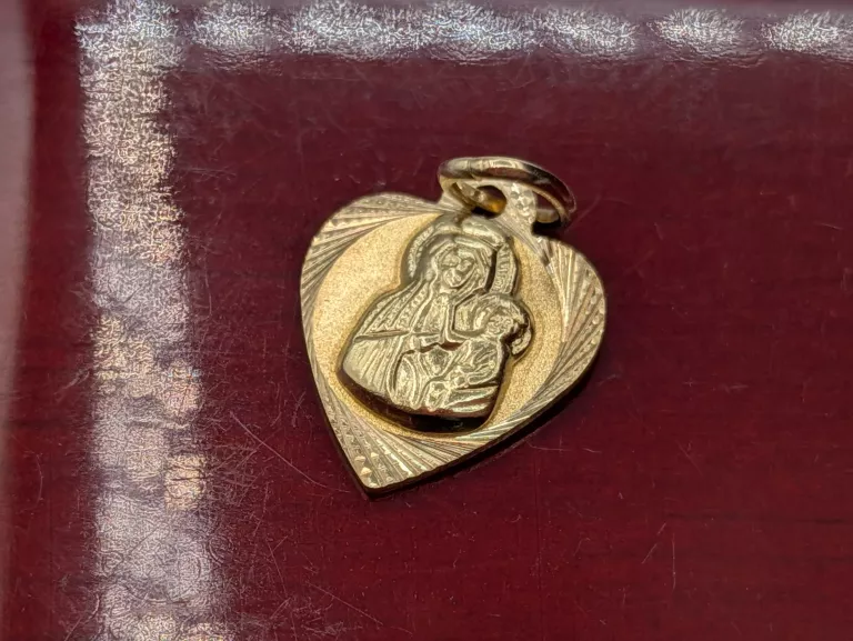 ZŁOTA ZWIESZKA SERCE MARYJA 333 0,65G
