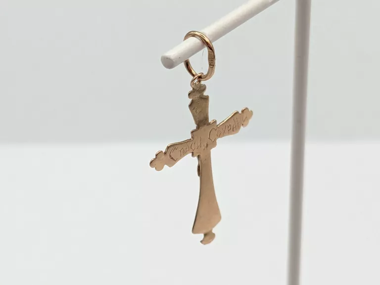 ZŁOTA ZAWIESZKA KRZYŻ 585 0,97G