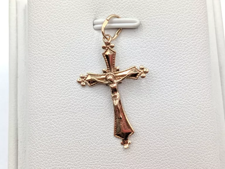 ZŁOTA ZAWIESZKA KRZYŻ 585 0,97G